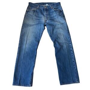 Levi's 501 XX VTG 2004 Jeans Men 36x32 Blue Button Fly Medium Wash Distressed